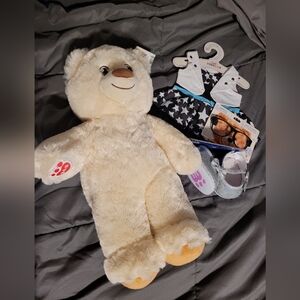 Build-A-Bear Cream Plush with Outfits